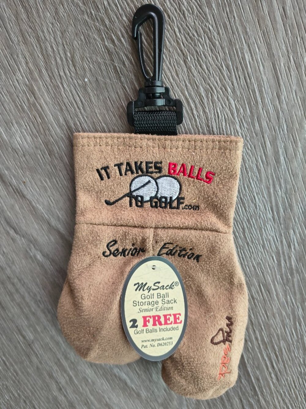 MySack Senior Edition Novelty Golf Ball Storage Sack Funny Gifts For Him NWT